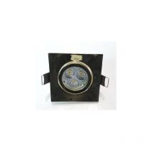 Brumberg - Spot led encastré carré 84X84mm doré orientable 25° lampe 9W blanc chaud 2700K GU10 230V one-for-all 2111.05