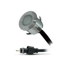 Mini-spot encastrable extérieur 12V 0.6W blanc Miidex Lighting blanc-chaud-3000k - blanc