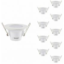 Silamp - Spot led Etanche 5W Rond Encastrable blanc IP65 (Pack de 10) - b