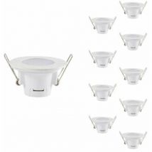 Silamp - Spot led Etanche 5W Rond Encastrable blanc IP65 (Pack de 10) - b