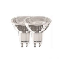 Spots led Verre GU10 4W Blanc Chaud Lot de 2 Sylvania