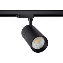 Efectoled - Spot led sur Rail Monophasé 30W Mallet Dimmable Noir 5000K Blanc froid