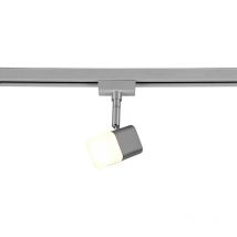 Frankystar - Spot led orientable Duoline Roubaix en acier satiné, hauteur 14 cm.