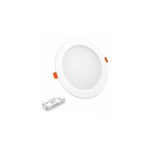 Spot LED Encastrable Plat D115 15W IP44 Avec Transfo - 110° - Blanc neutre - 4000K