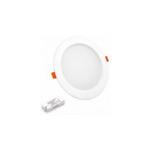 Spot led Encastrable Plat D160 20W IP44 Avec Transfo - 110° - Blanc chaud - 3000K