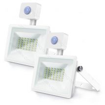 Aigostar - spot led slim 30W smd avec détecteur de mouvement 4000K naturel IP65 a+ 2 pièces