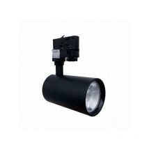 Silumen - Spot led sur Rail 30W 80° Compact Triphasé noir - Unité / Blanc Froid