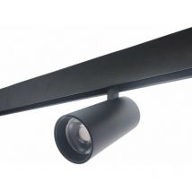 Spot led sur Rail Magnétique 48V 12W Dimmable Orientable noir - Blanc Chaud Silumen