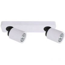 Italux - Lucien - Focos Modernos Blanco 2 Luz con Pantalla Blanca, GU10