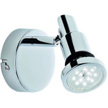 Lampe led pour salle de bain Brilo ner leuchten flamo, 4 w, 400 lm, IP44, chrome, métal, incl., 1x GU10, ø 8 cm