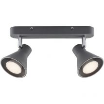 Nordlux - Spoterie eik, Métal, Couleur Gris, GU10, H.15, IP20 / Intérieur