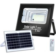 Spot solaire de 25W avec panneau crépusculaire télécommandé
