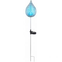 Etc-shop - Spot solaire Lampe boule à led, lampe solaire solaire, piquet de sol, verre craquelé, lentille de flamme, led blanc froid, LxlxH 16 x 6,7