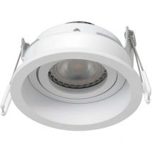 Plafonnier encastrable salle à manger 1 ampoule rond GU10 blanc D 10 cm