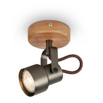 Spotleuchte Deckenleuchte Vintage dreh-&schwenkbar 5W 1xGU10 grau 3000K Briloner