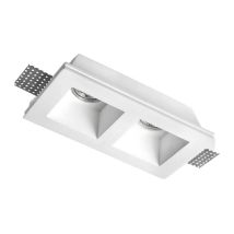 Century - Foco Doble cuadrado empotrable GU10 en Yeso JESSY2-SQ2112