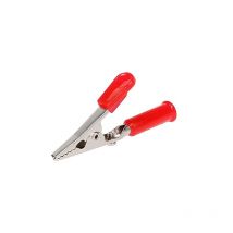 Spot-light - spotlight lot de 2 pinces crocodile batterie 12V, pince batterie voiture & moto - 5 ampères - pour borne positive rouge - longue