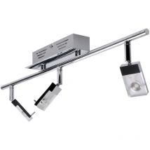 Brilliant - Plafonnier led chromé, éclairage de salon, spot réglable, brillant, G16416/15