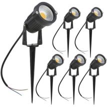 Langray - Spots led Extérieur, 3W Lampes Jardin Blanc Chaud 3000K 1440LM avec Piquet, Etanche IP65 Lumière Extérieur led Projecteur pour Jardin,