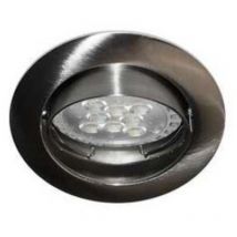 Spot à Collerette orientable ronde ksa 1012 Nickel satiné Indigo