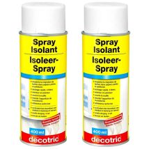 Spray Isolant Anti-humidité Et Nicotine Blanc – Lot De 2 – 400 Ml – Pour Supports Pvc, Bois Et Métaux Rouillés – Decotric