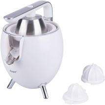 Spremiagrumi elettrico bianco/acciaio 300W – Corpo in polipropilene – 2 coni inclusi – Impugnatura in alluminio pressofuso