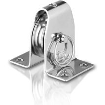 Sprenger Umlenkrolle Stehblock aus Edelstahl, für max. 6 mm Drahtseil I Seilrolle zum Anschrauben mit Befestigungslöcher, Umlenkblock stehend, 250 kg