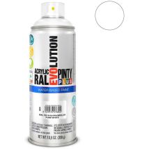 Sprühfarbe pintyplus evolution auf Wasserbasis 520cc ral 9010 white reinweiß