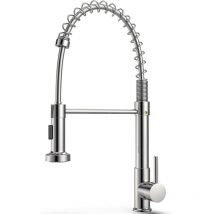 Spring Kitchen Faucet with Pull Out Sprayer, 360° Swivel Kitchen Faucet, Pull Out Sprayer 2 Spray Modes, Copper Alloy Kitchen Faucet