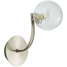 Spring Lighting - Applique murale contemporaine nickel satiné, verre