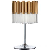 Lampada da Tavolo Contemporanea in Vetro Oro, Cristallo - Spring Lighting