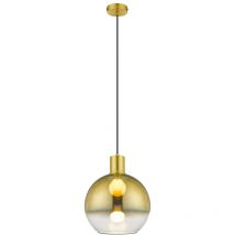 Soffitto Sospensione Cupola Contemporanea 1 Luce Oro, Vetro - Spring Lighting
