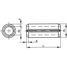 Qualfast - 3.5X50MM Slotted Straight Pin Spring-type H/Duty- you get 25