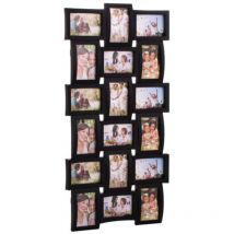 Springos - Bilderrahmen Fotocollage 18 Fotos Hoch-Querformat Kunststoffrahmen Mehrfachrahmen
