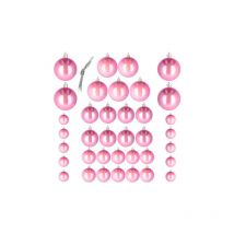 SPRINGOS Bolas de árbol, 37 piezas, rosa perla, bolas de Navidad, Ø 3 cm, Ø 5 cm, Ø 6 cm, Ø 7 cm, Ø 8 cm, irrompibles, decoración, adornos de árbol