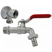 Sprinkler a parete e valvola, maschio/femmina 15 x 21 mm 15 x 21 mm Quick Plomberie