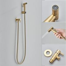 Spruzzatore per Bidet Ottone Handheld Bidet Spruzzatore Acqua Fredda Doccetta Bidet Montaggio a Parete Spruzzatore per Doccia con 59' Flessibile
