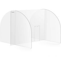 Spuckschutz Acrylglas 82x60 cm Hustenschutz Durchreiche 25x12 cm Thekenaufsatz