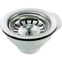Spülen-Siebkorbventil 3 1/2, ø 114 mm, Edelstahl mit Geräteanschluss Siebkörbchen Ablaufventil Abfluss Korb