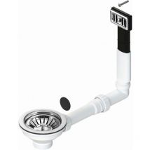 Lb Plast - Spülbeckenablauf Ø114 mm mit rechteckigem Überlauf l.b. Plast DS590-P Chrom