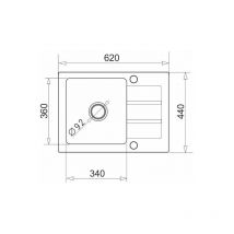 Spüle de Einbeckenspüle mit Abtropffläche maidsinks promo 76x44 1b 1d e070053701
