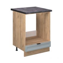 Herdumbauschrank Fame-Line, Hellblau-grau, 60 cm , ap Anthrazit Vicco