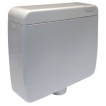 Spülkasten Nixe tiefhängend 6-9 Liter – Vollisolation – 3-seitiger Anschluss – verchromtes Eckventil – Armaturengruppe I – geprüft nach DIN EN 14055 –