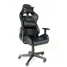 Webmarketpoint - Sputnik schwarzer Gaming-Sessel mit Stahlgestell
