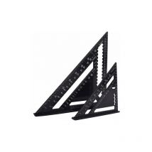 Squadra da carpentiere multifunzione 18 cm e 30 cm, triangolo metallo alluminio righello quadrato goniometro angolo guida 45-90 gradi/strumenti da