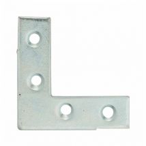 Piastra squadra angolare 40x40x12,5mm, acciaio zincato Thirard