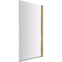 Balterley - Square 6mm Toughened Safety Glass Hinged Bath Screen - Brushed Brass