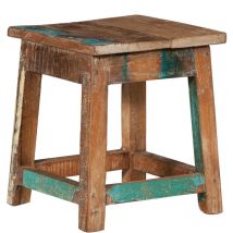 Biscottini - square wooden recycled teak bench - recycled wood
