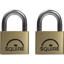 Squire - LN4T LN4T Lion Brass Padlocks 5-Pin 40mm Twin Pack (2 x LN4KA) HSQLN4T
