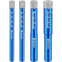 Coavas - s&r drill bits Diamond drill bits for ceramic tiles, porcelain stoneware, glass tiles, stone. Box of 4 professional diamond drill bits